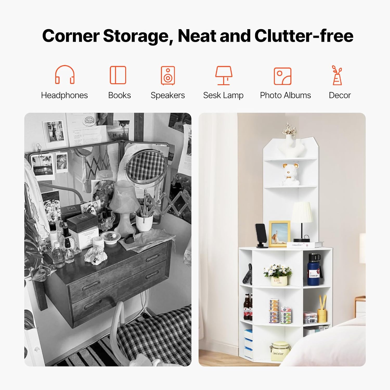 Vevor Mobiletto Angolare Portaoggetti 162,6cm con USB - immagine 5