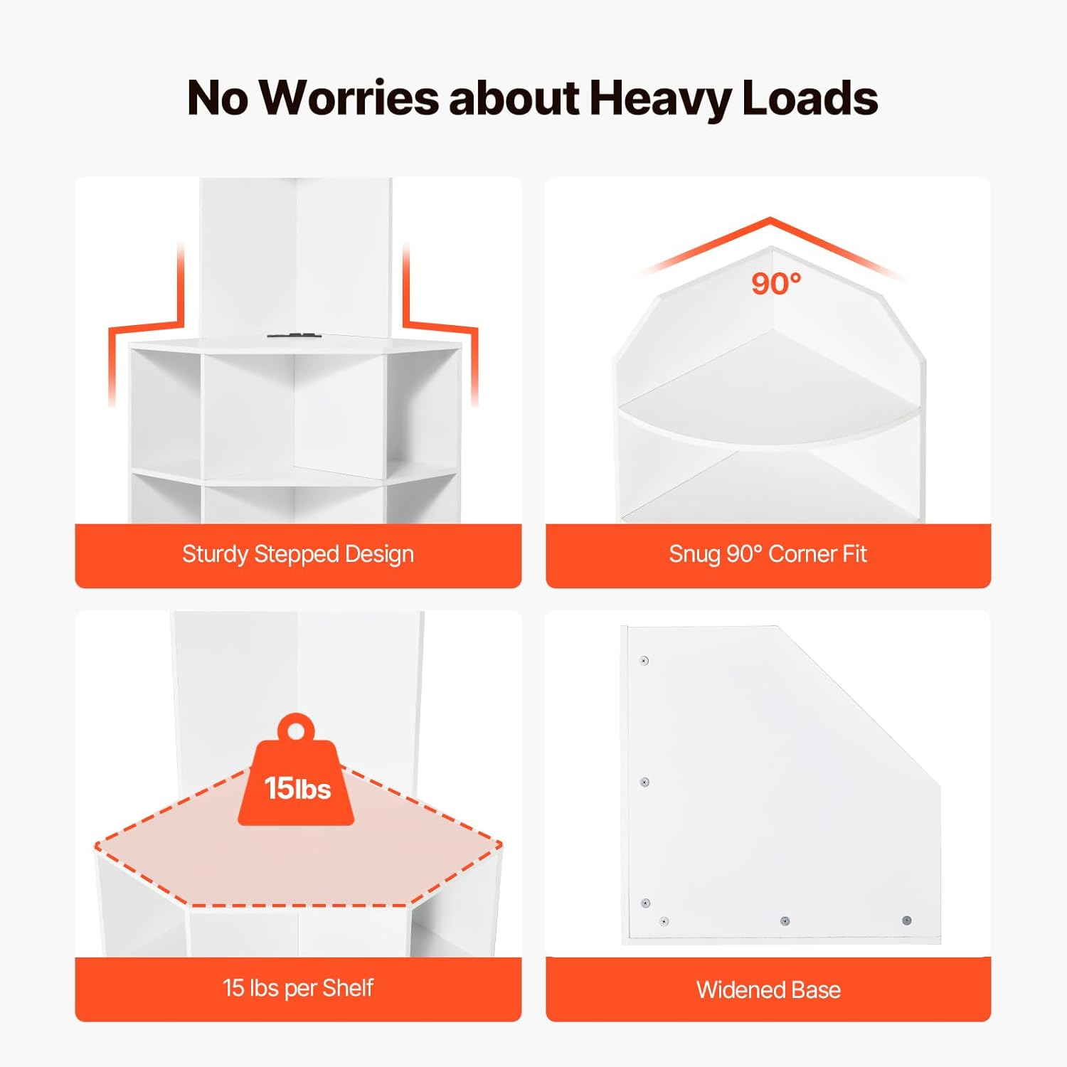 Vevor Mobiletto Angolare Portaoggetti 162,6cm con USB - immagine 7