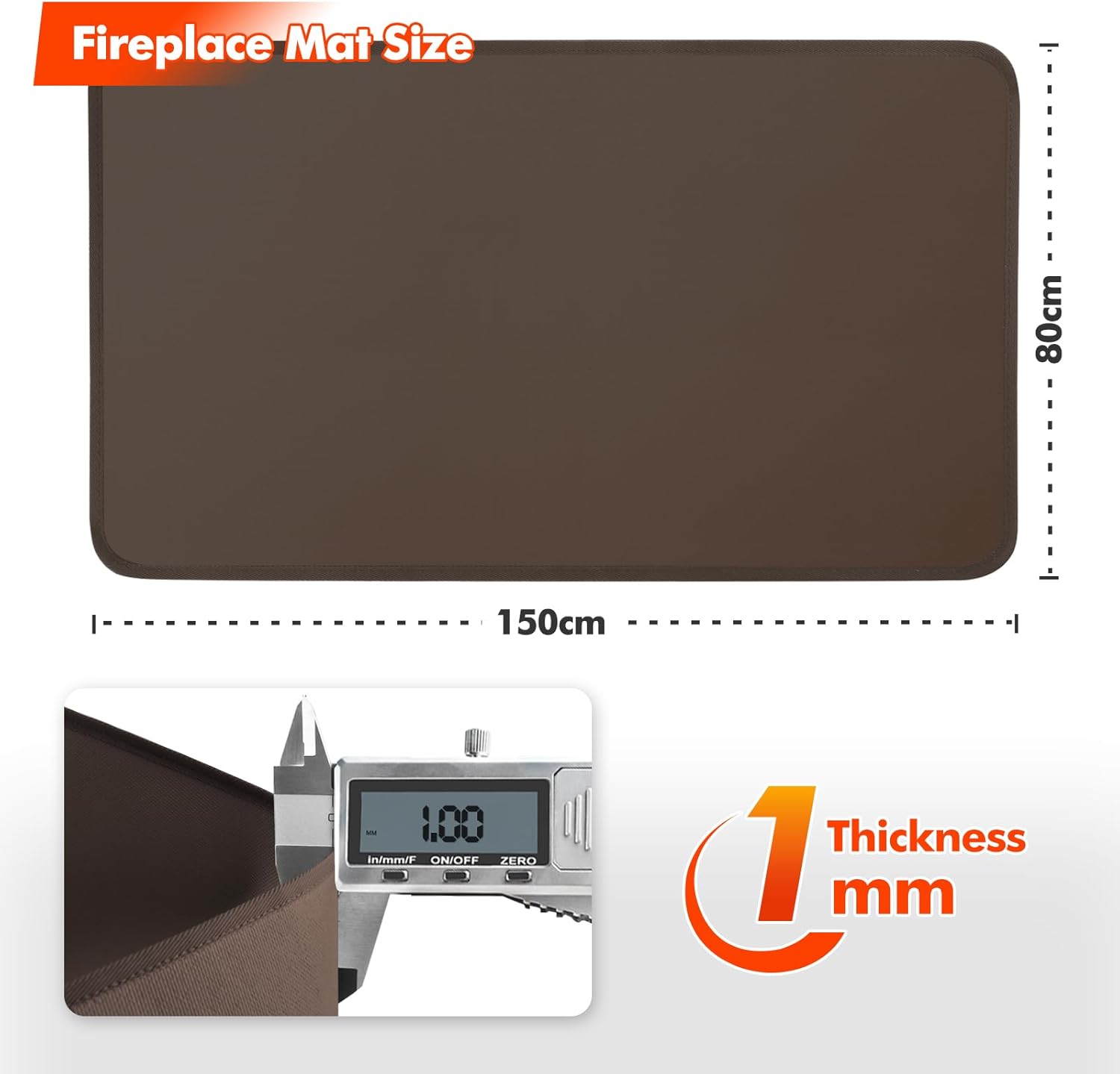 Tappeto Ignifugo per Camino 150x80cm - immagine 2