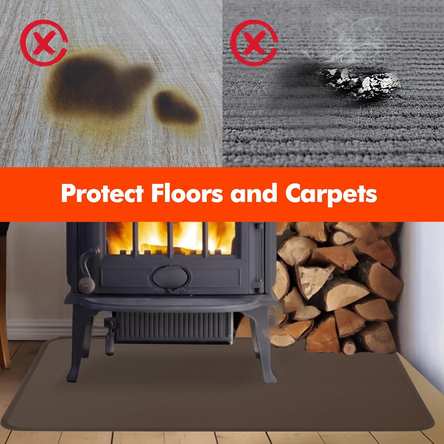 Tappeto Ignifugo per Camino 150x80cm - immagine 3