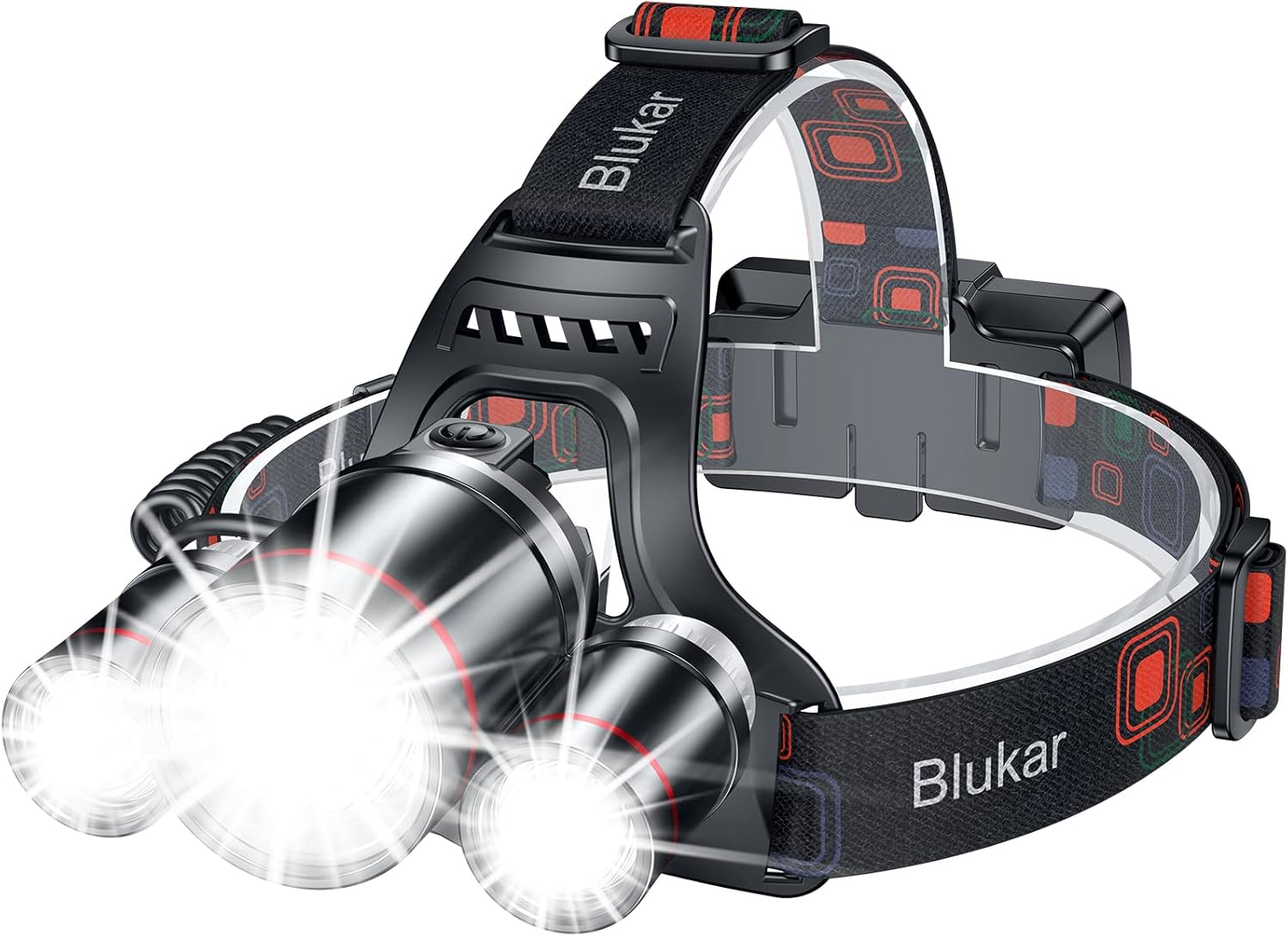 Blukar Torcia Frontale LED Ricaricabile 8000 Lumen - immagine 1