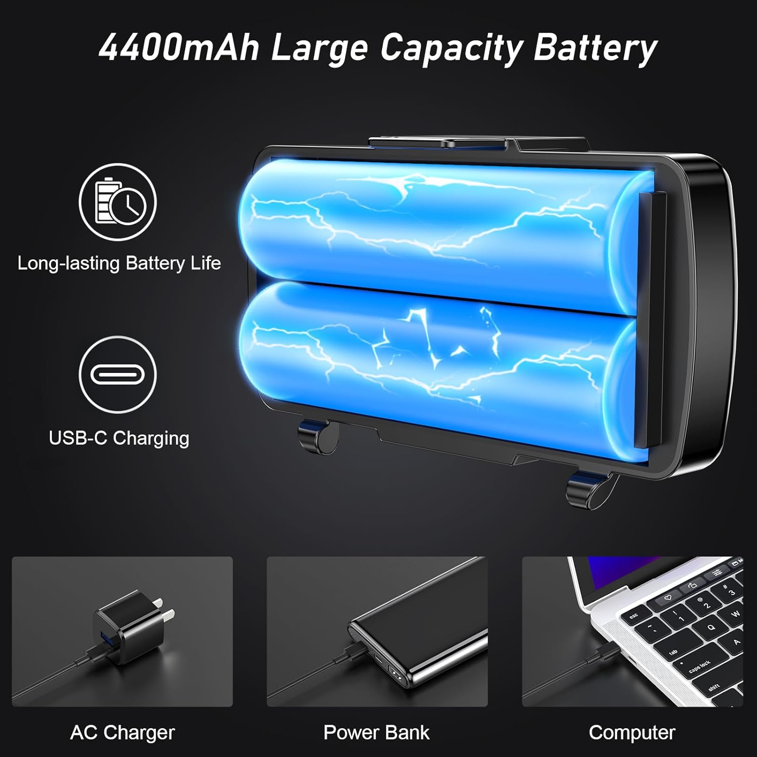 Blukar Torcia Frontale LED Ricaricabile 8000 Lumen - immagine 6