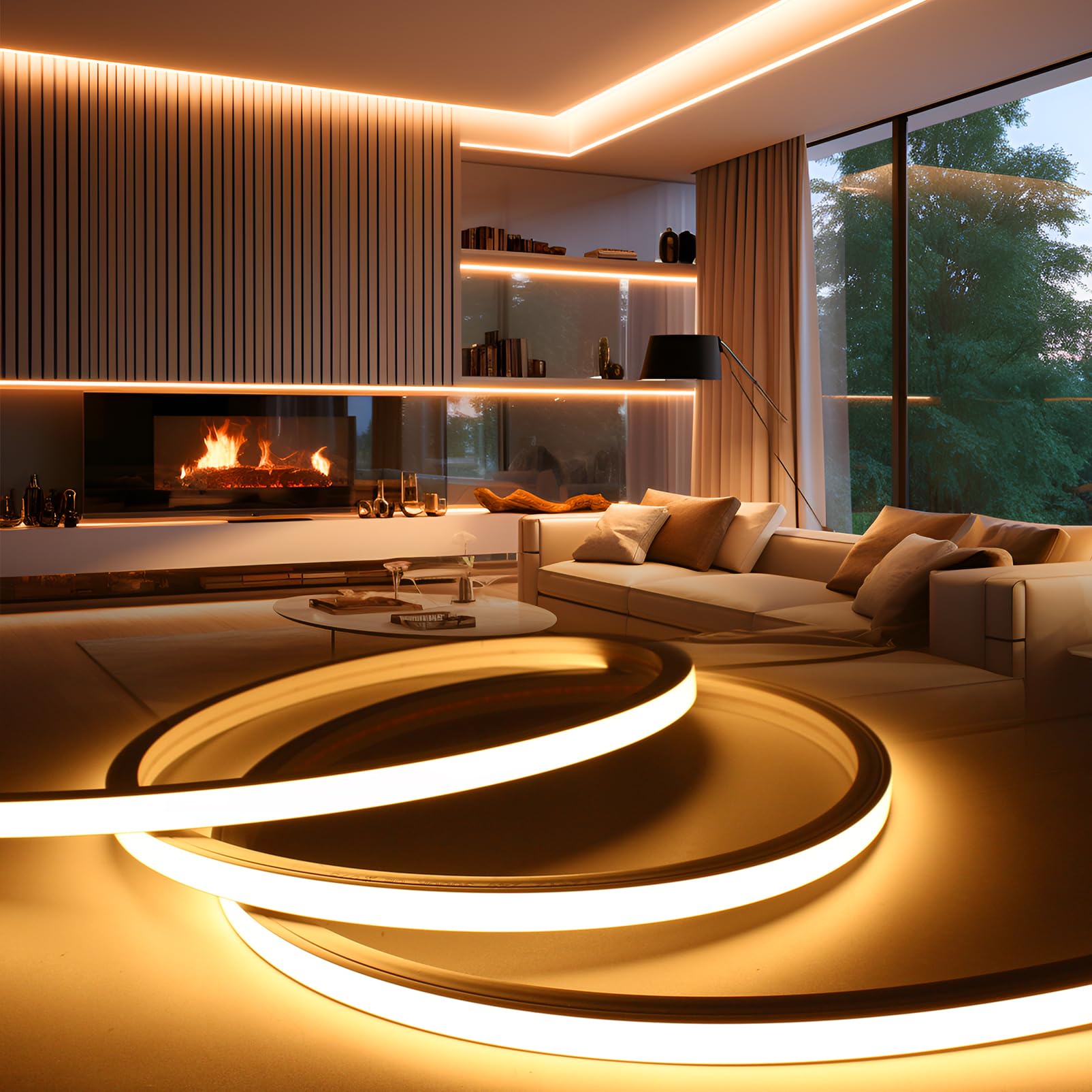 BRIMETI Striscia LED Neon 15M 220V Giallo