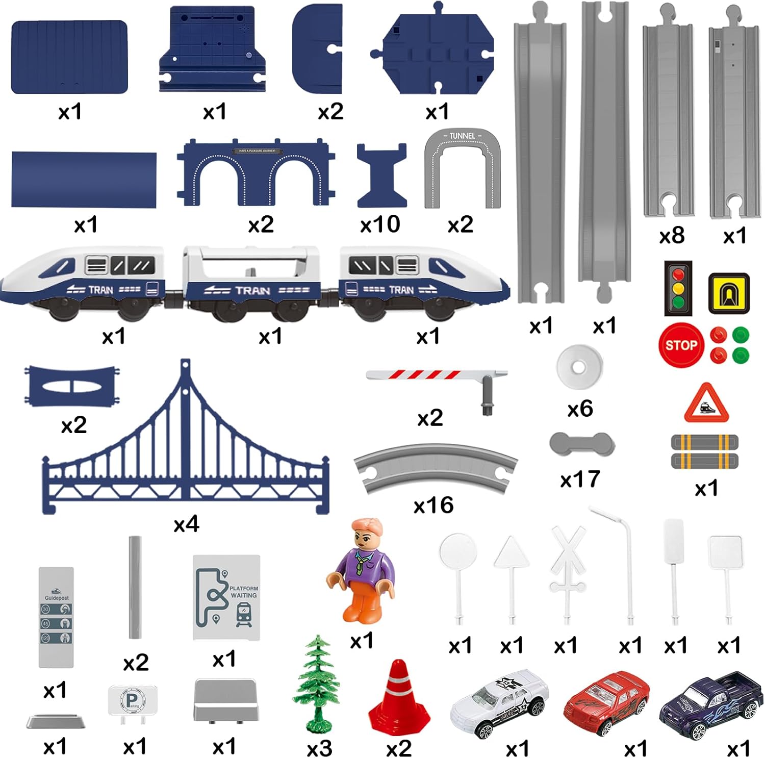 Trenino Elettrico per Bambini 104 Pezzi - immagine 5