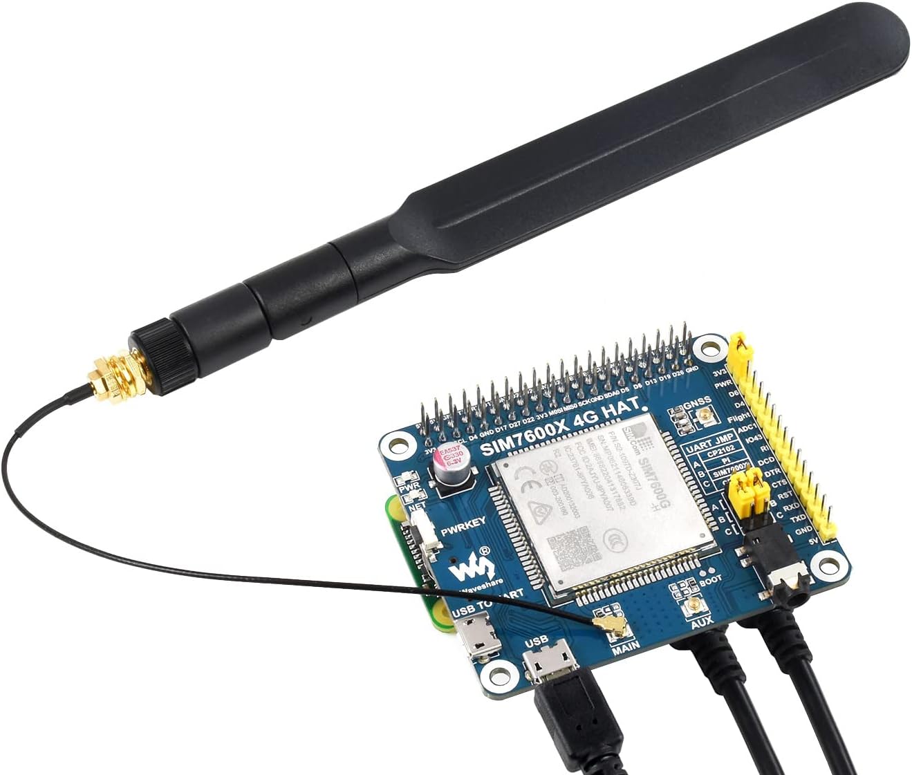Waveshare 4G/3G/2G/GSM/GPRS/GNSS HAT per Raspberry Pi - immagine 8
