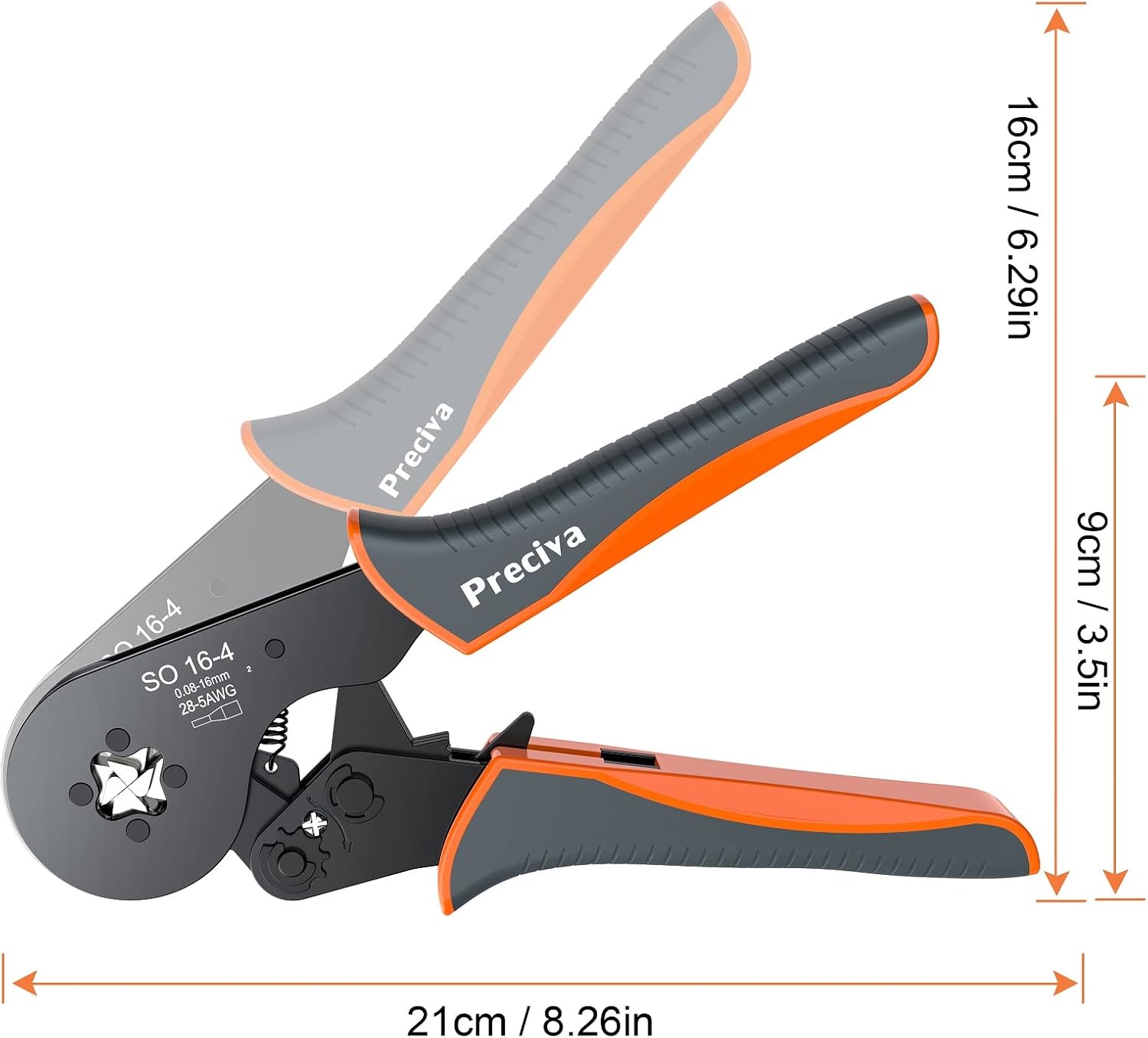 Preciva Pinza Crimpatrice Capicorda 0,08-16 mm² - immagine 6