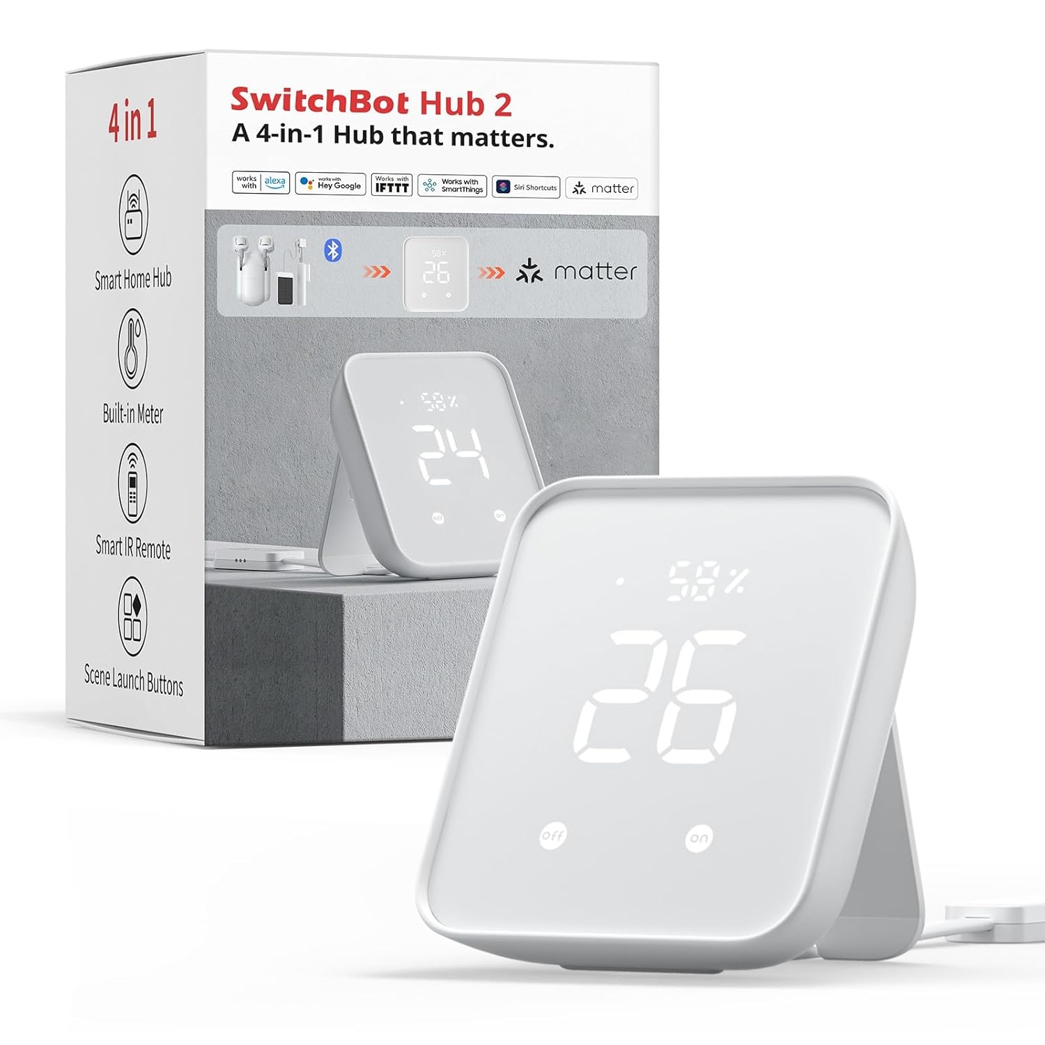 Switchbot Hub 2 - Termometro e Igrometro WiFi - immagine 1