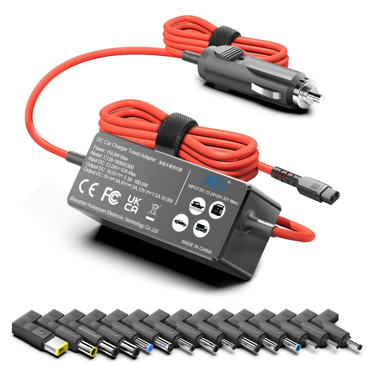 Kfd 118W Caricabatterie Auto Laptop Dual Interface