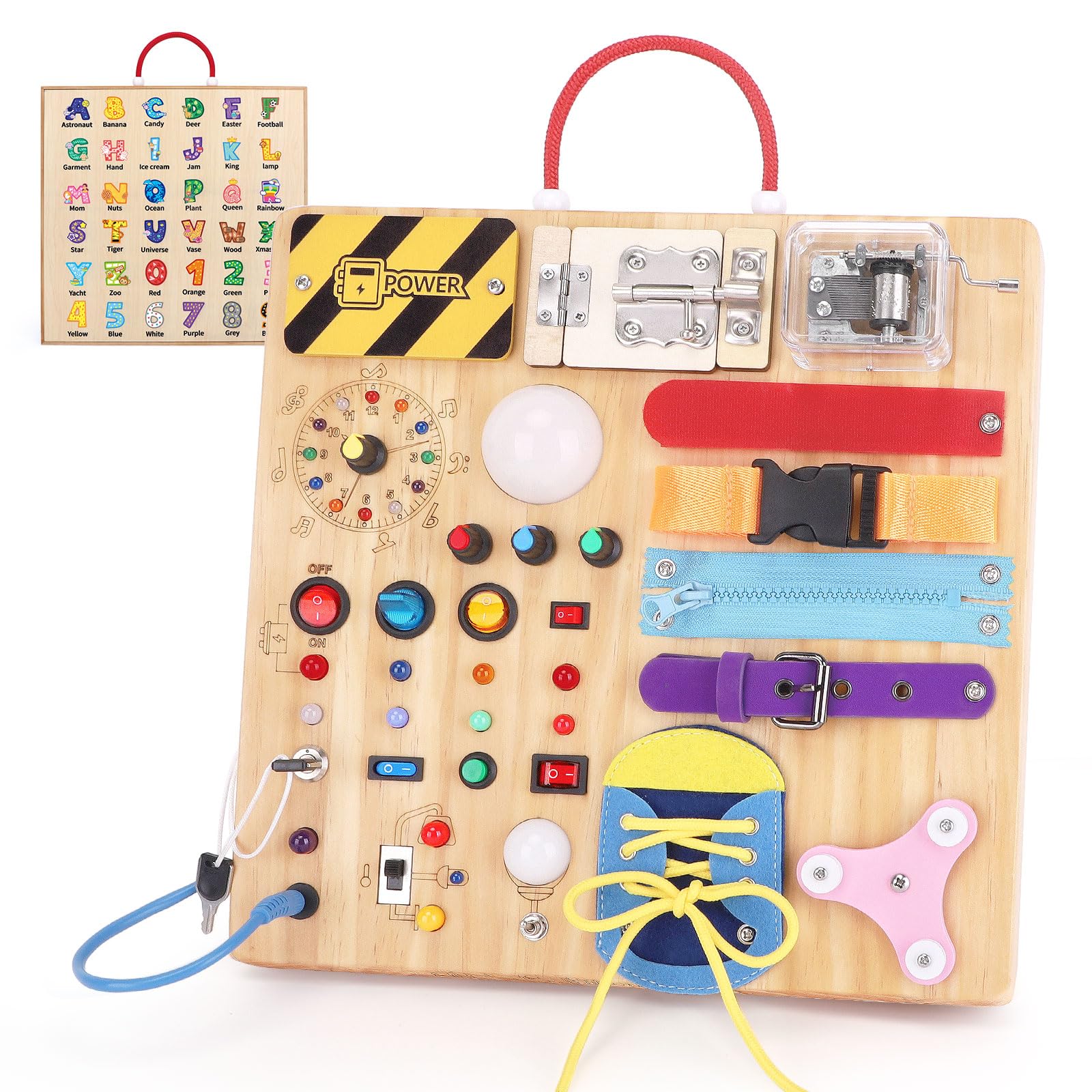 Busy Board Montessori 23 in 1 per Bambini 1 Anno