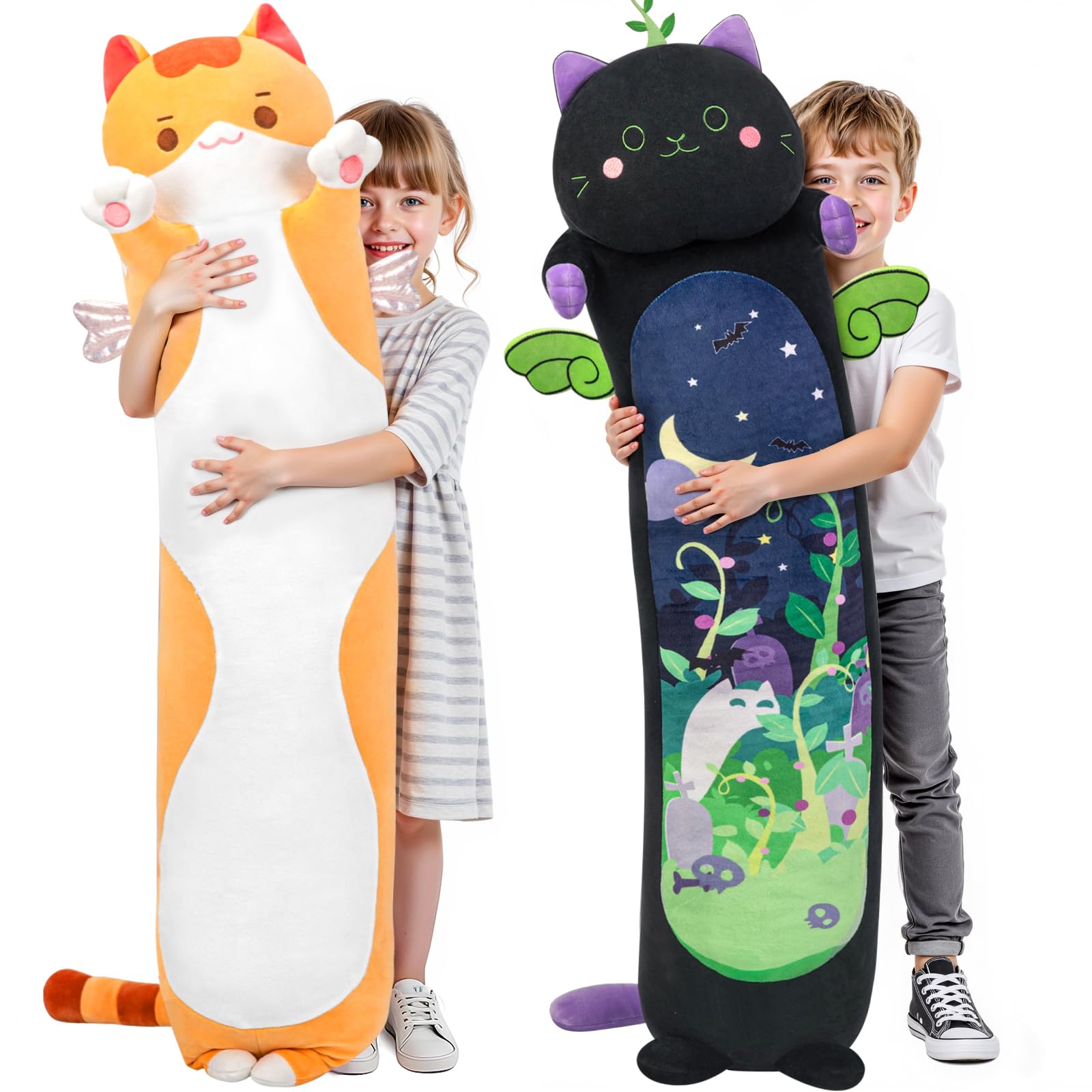 Peluche Cuscino Lungo Gatto Gigante 110CM