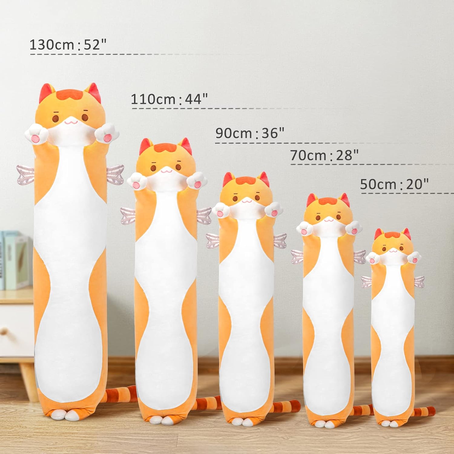 Peluche Cuscino Lungo Gatto Gigante 110CM - immagine 3