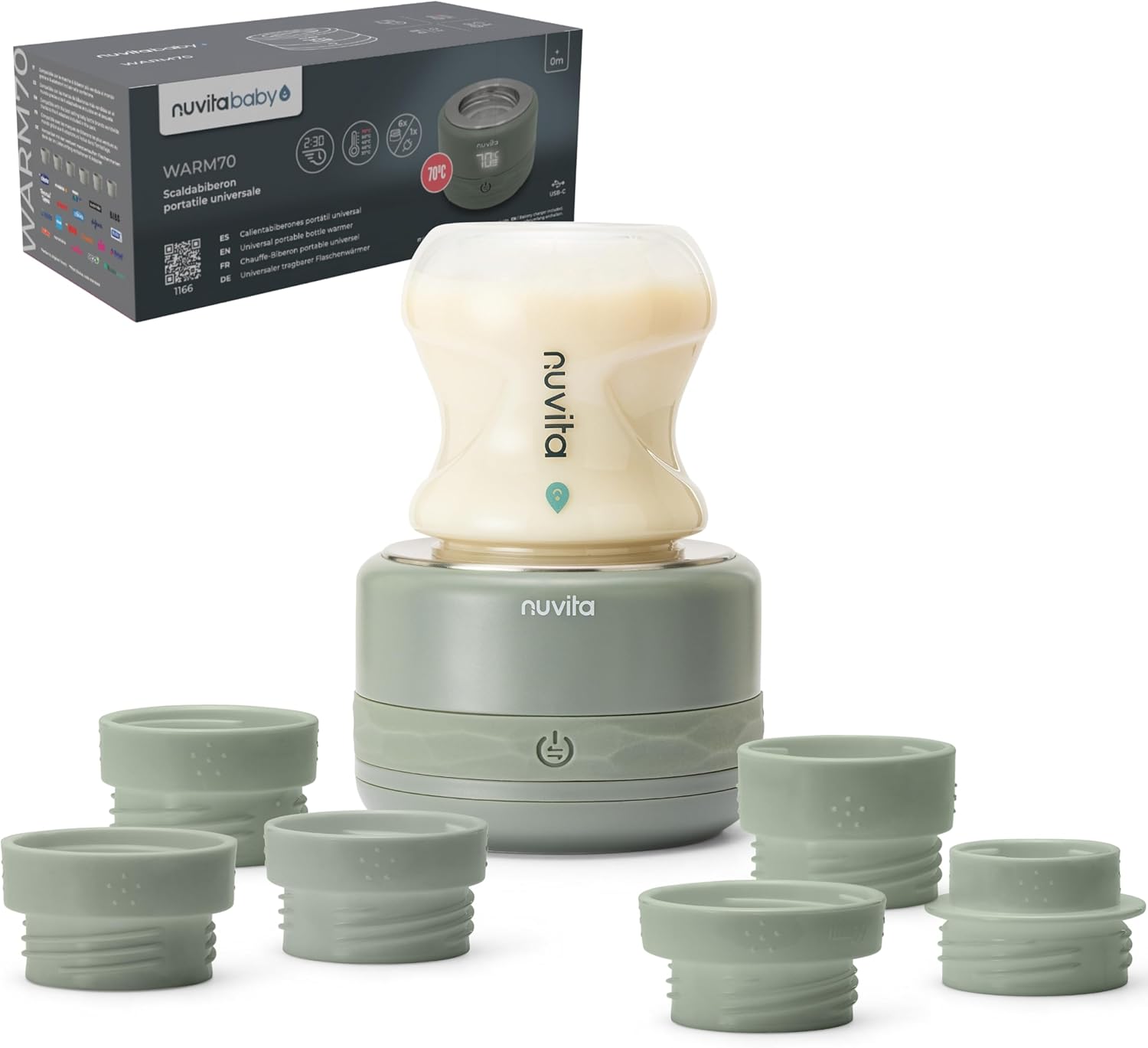 Nuvita 1166 Warm70 Scaldabiberon Portatile Senza Fili - immagine 1