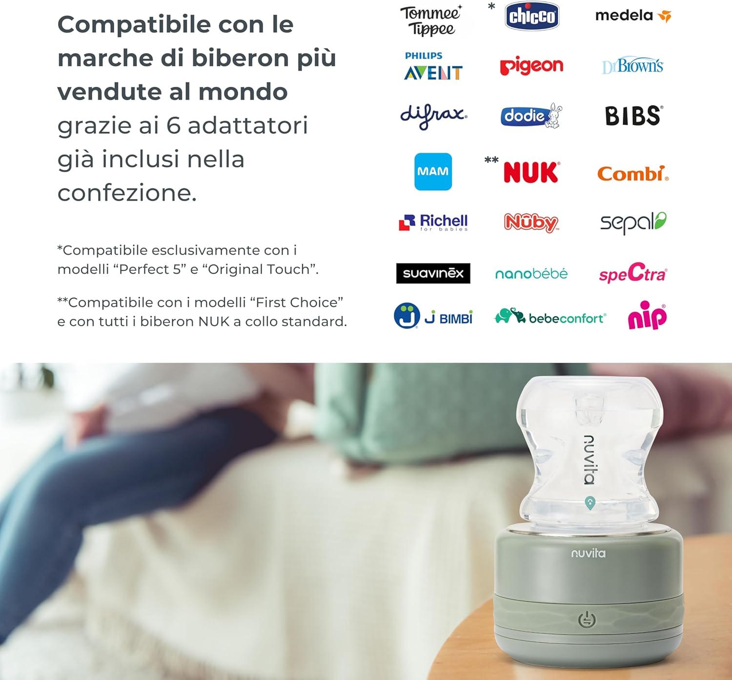 Nuvita 1166 Warm70 Scaldabiberon Portatile Senza Fili - immagine 6