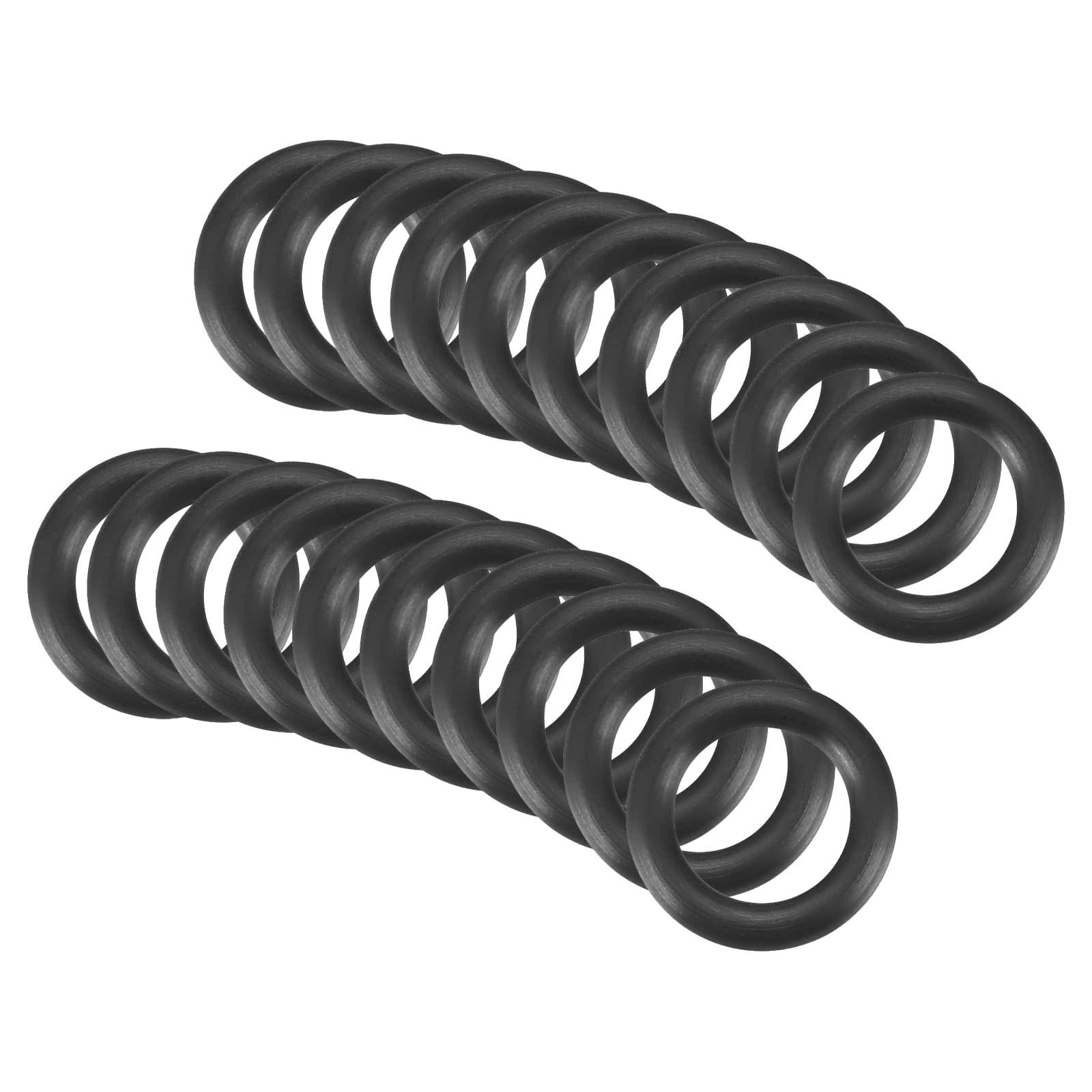 QUARKZMAN Nitrile Gomma O-Ring 10mm x 6mm x 2mm Guarnizioni di Tenuta Anelli Rubinetti Rotondo Guarnizione Rondella per Rubinetto Idraulica Riparazione Sigillatura Connessione, 20 Pezzi