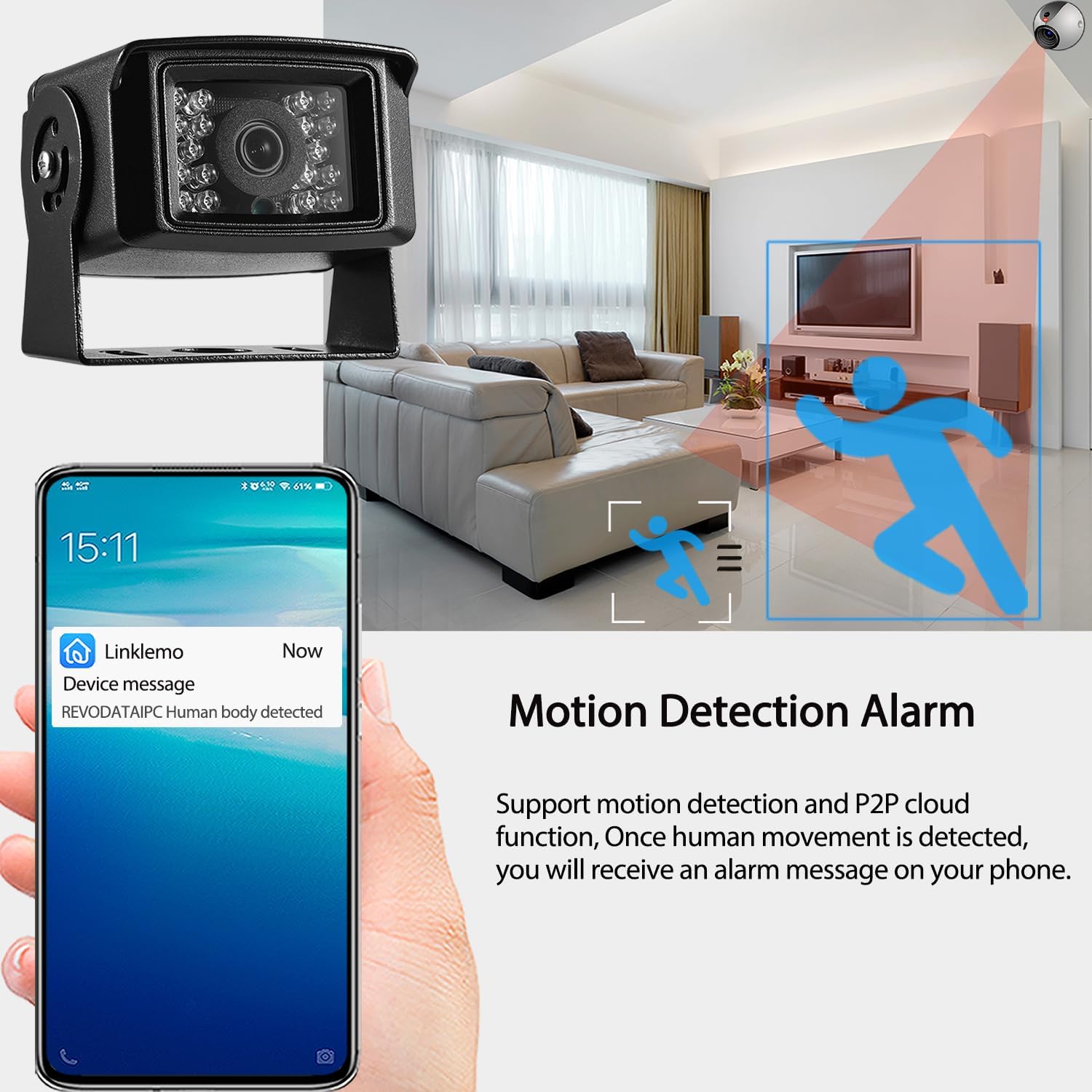 Revodata HD 5MP POE IP Camera Esterna/Interna - immagine 5