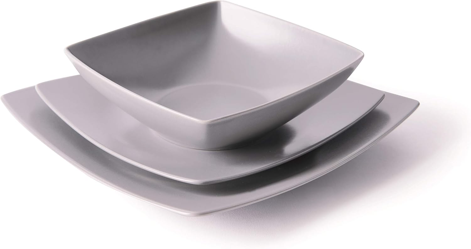 Excelsa Eclipse Servizio di Piatti 18 Pezzi, Ceramica, Grigio - immagine 2