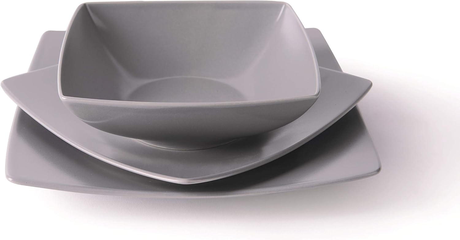 Excelsa Eclipse Servizio di Piatti 18 Pezzi, Ceramica, Grigio - immagine 3
