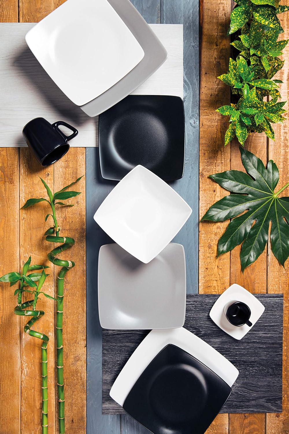 Excelsa Eclipse Servizio di Piatti 18 Pezzi, Ceramica, Grigio - immagine 4