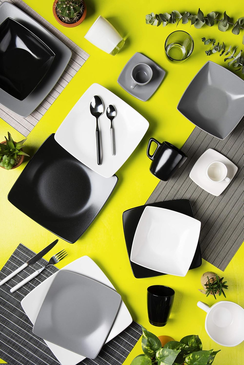 Excelsa Eclipse Servizio di Piatti 18 Pezzi, Ceramica, Grigio - immagine 5