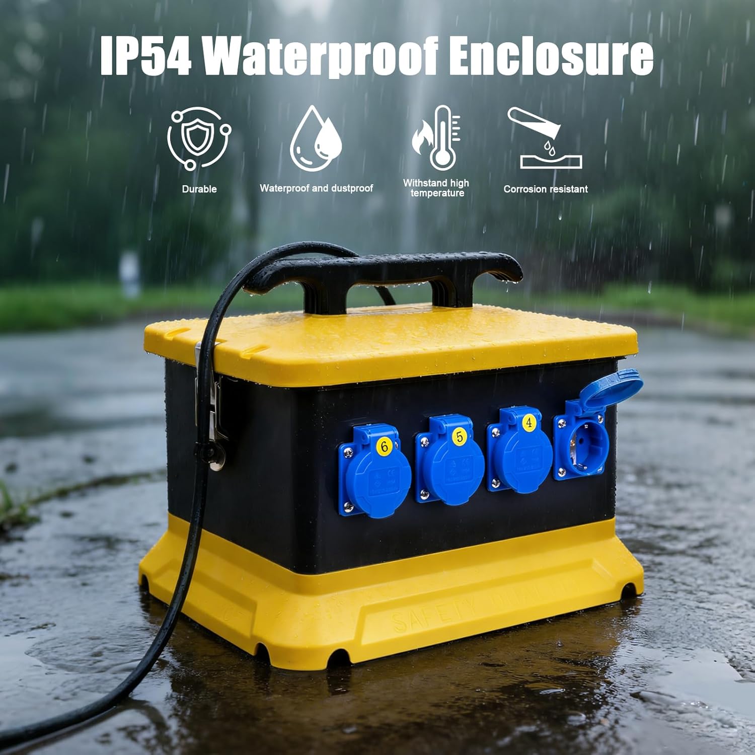 Distributore di Corrente da Cantiere IP54, 15 Moduli - immagine 4