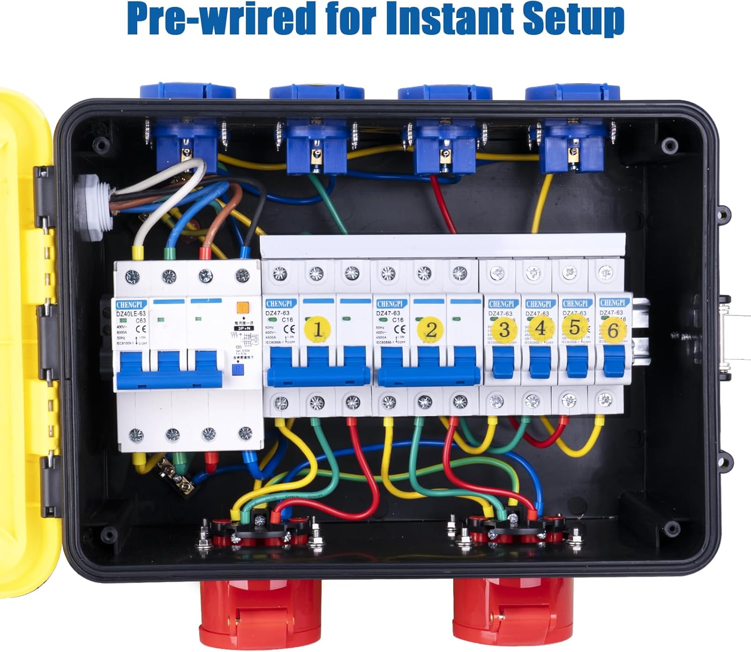 Distributore di Corrente da Cantiere IP54, 15 Moduli - immagine 5