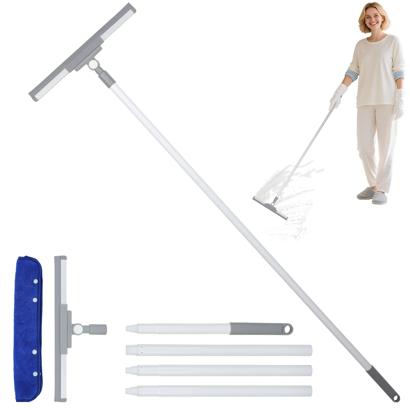 Romon Lavavetri con Manico Telescopico 136cm