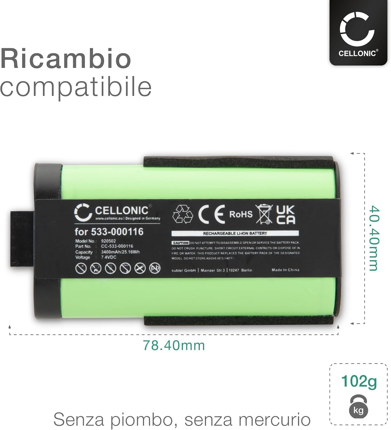 Cellonic Batteria per Ultimate Ears UE MegaBoom - immagine 4