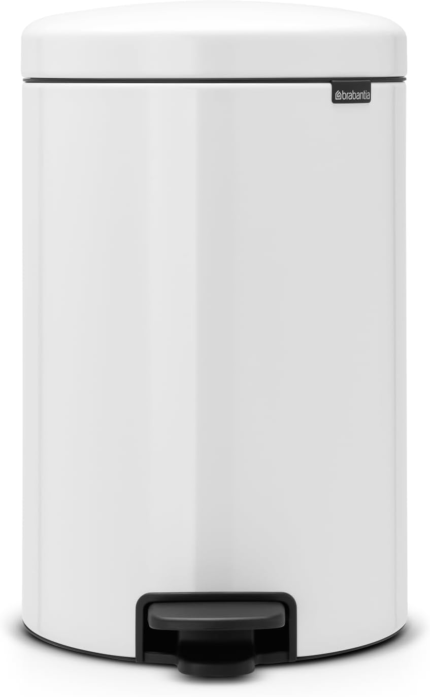 Brabantia Pedal Bin Newicon Pattumiera a Pedale 20L, Bianco