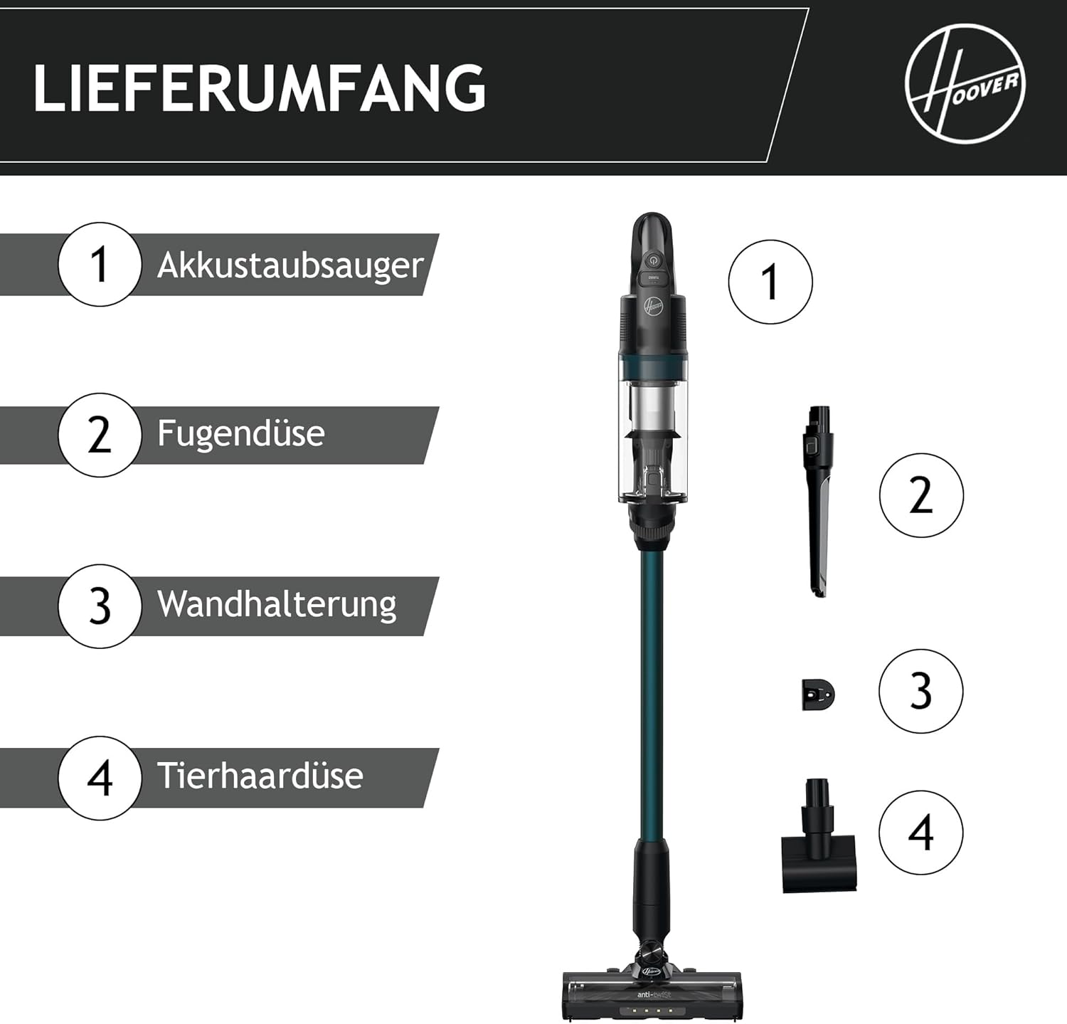 Hoover HF1P10P 011 39401056, 0, Nero/Blu Verde - immagine 11