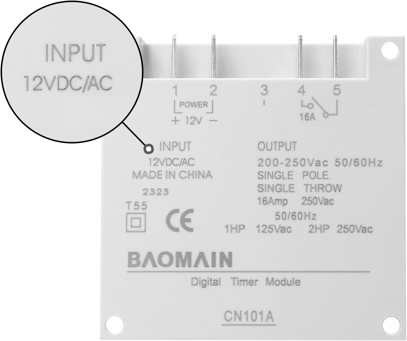 Baomain CN101A Timer Programmabile Digitale 12V/16A - immagine 2