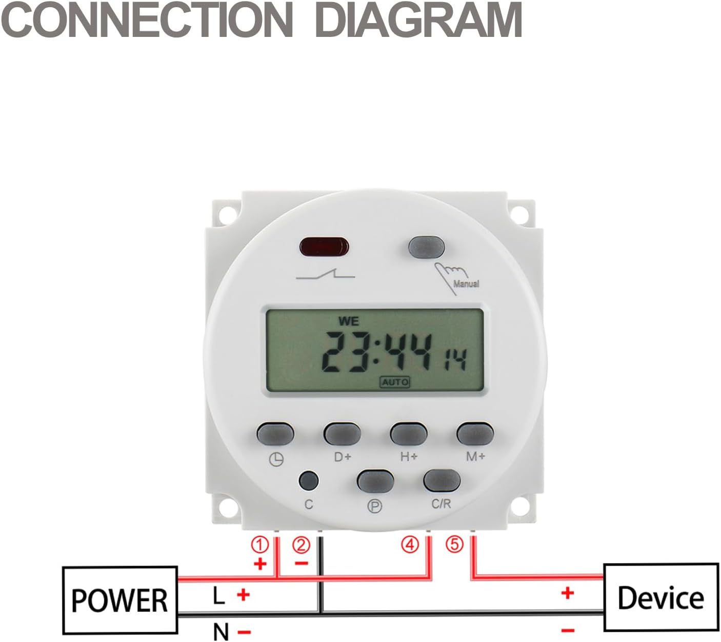 Baomain CN101A Timer Programmabile Digitale 12V/16A - immagine 5