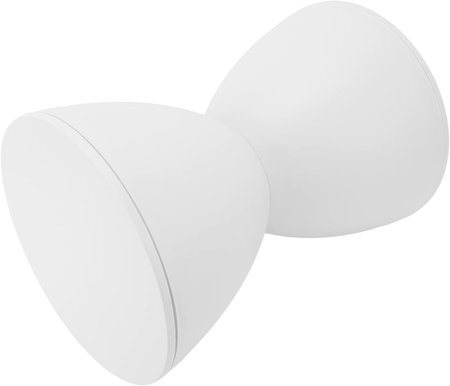 Sgabello Rotondo a Clessidra in Plastica, Bianco - immagine 3