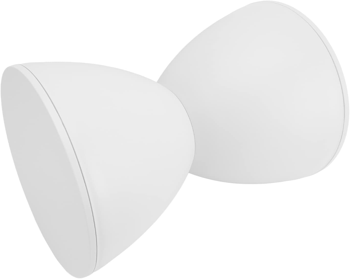 Sgabello Rotondo a Clessidra in Plastica, Bianco - immagine 4