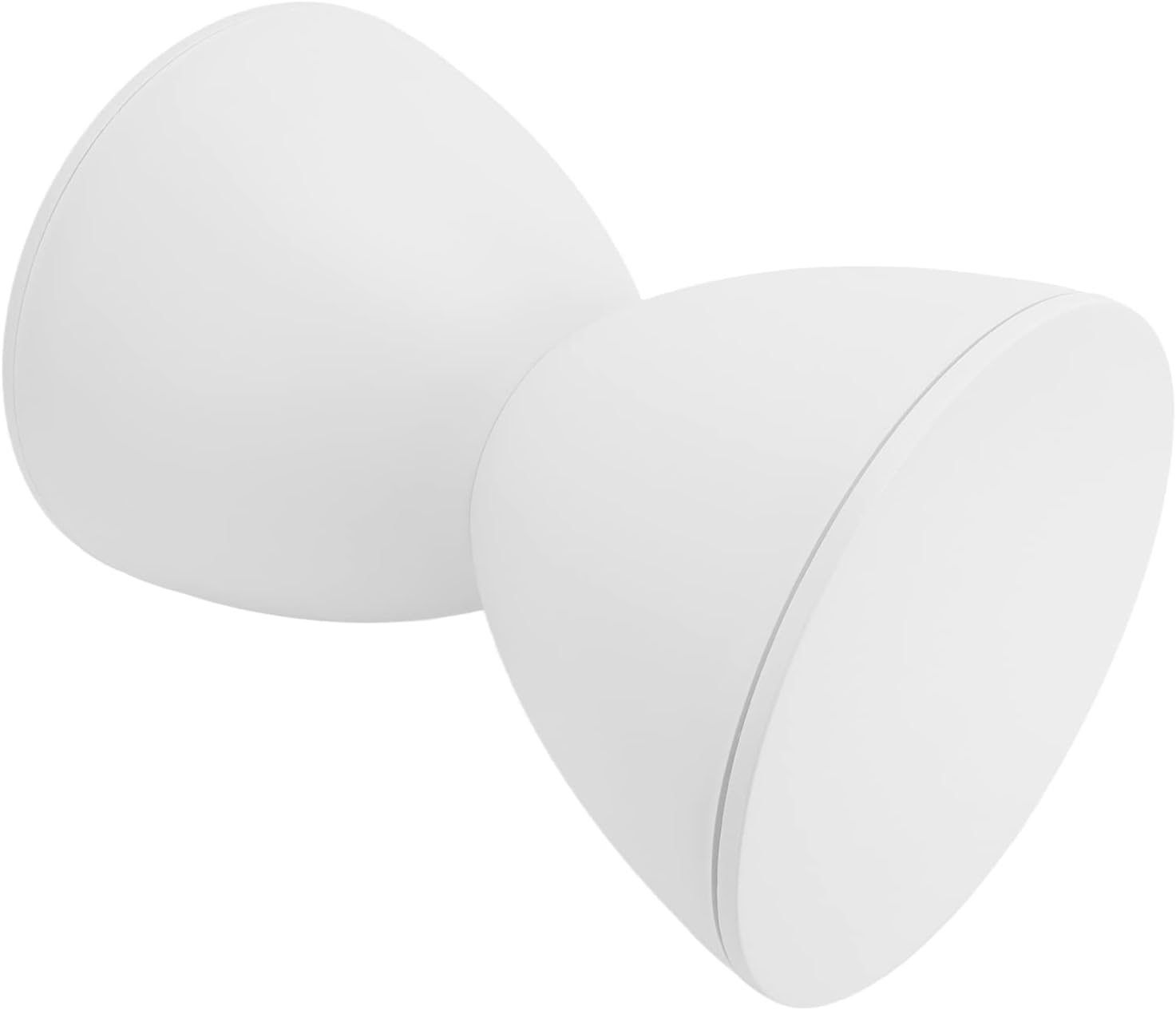 Sgabello Rotondo a Clessidra in Plastica, Bianco - immagine 5