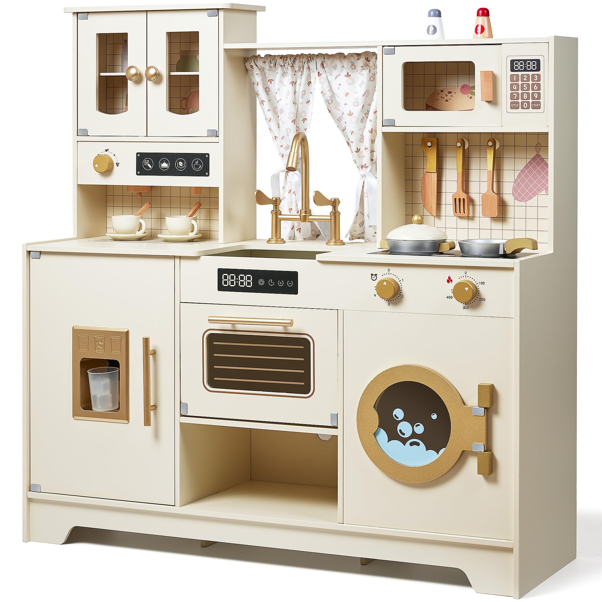 Medoga Set Giocattoli Cucina in Legno 26 Pezzi