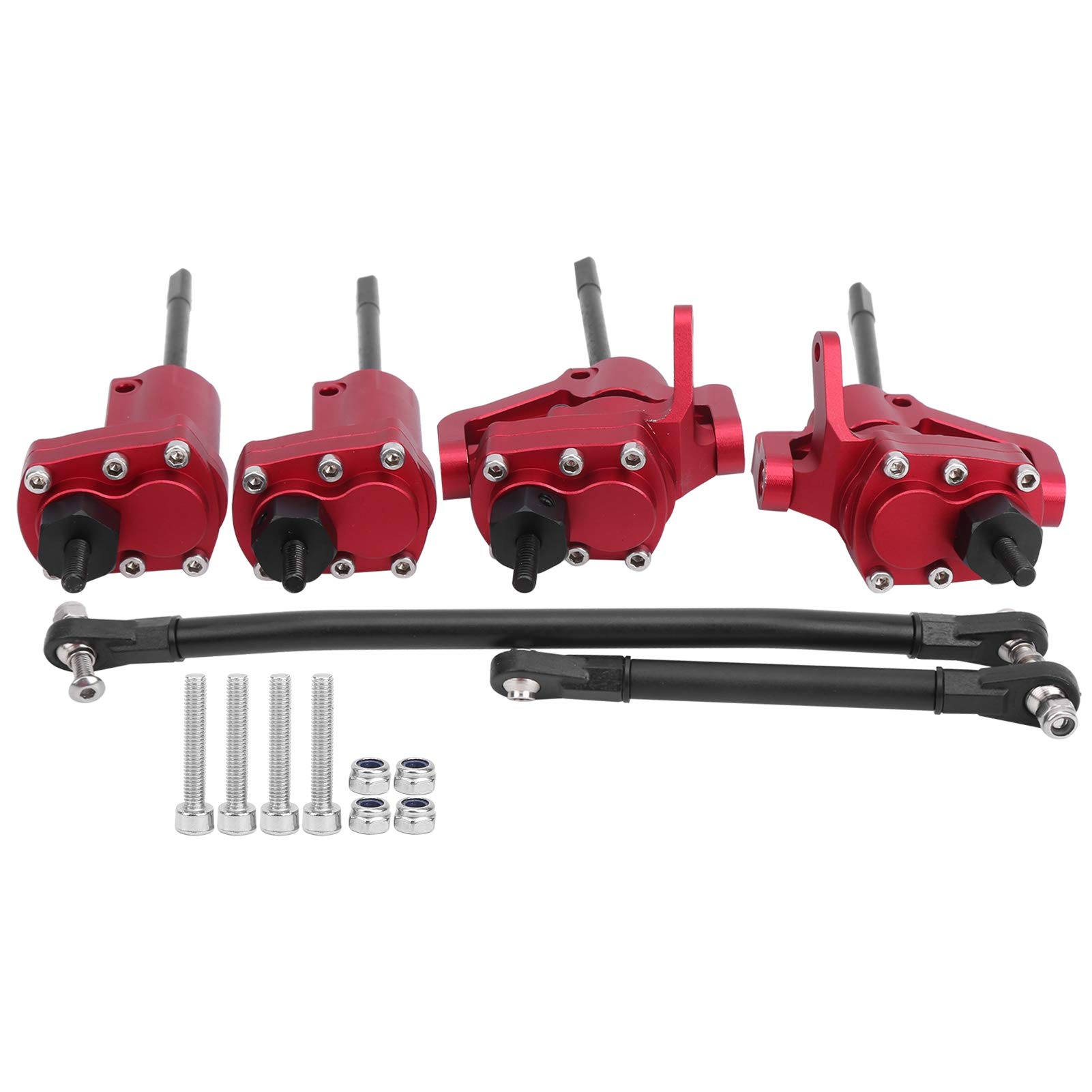 ASSE Portale Anteriore e Posteriore per SCX10 II RC, Rosso