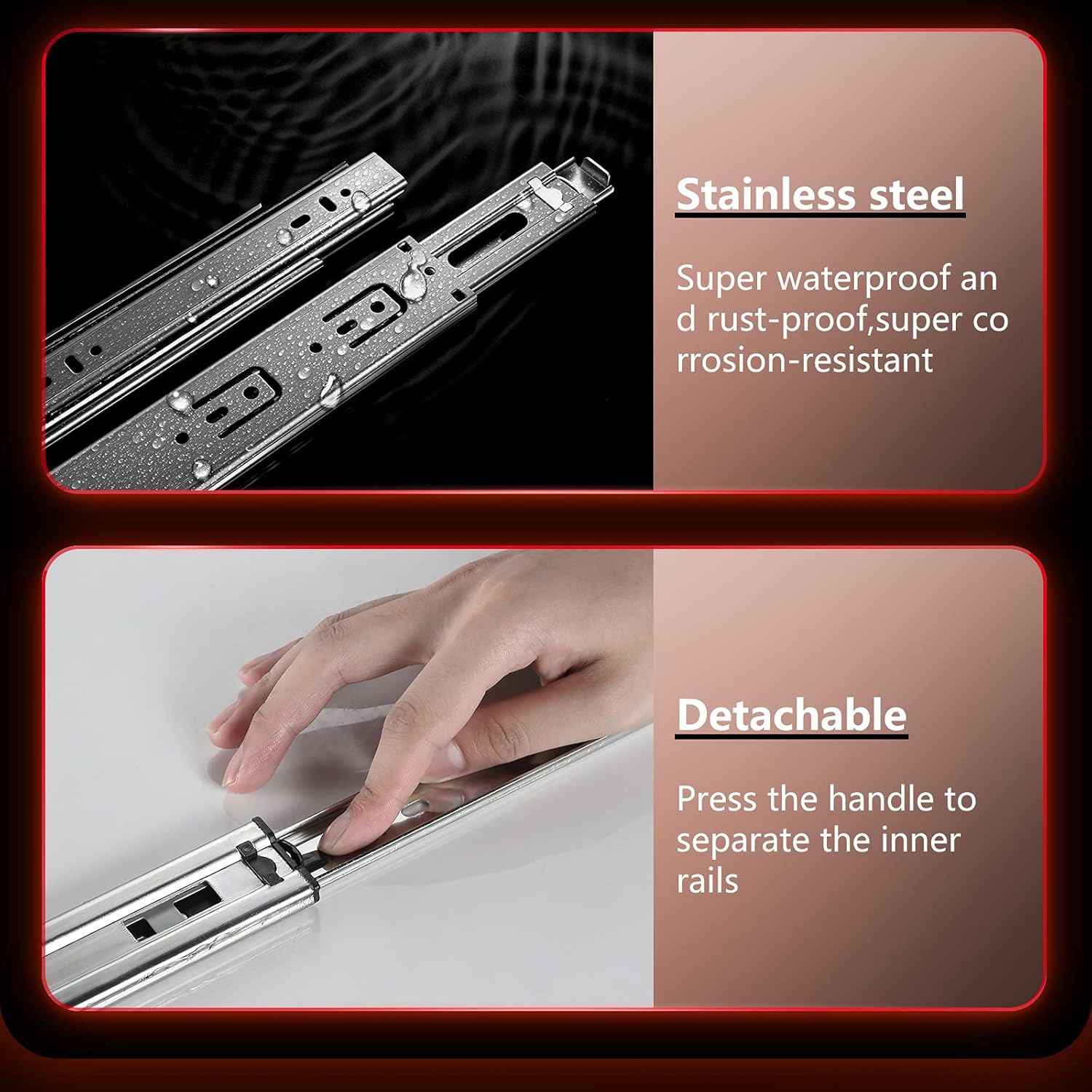 Aolisheng - Guide per Cassetti 350mm (1 paio) - immagine 2