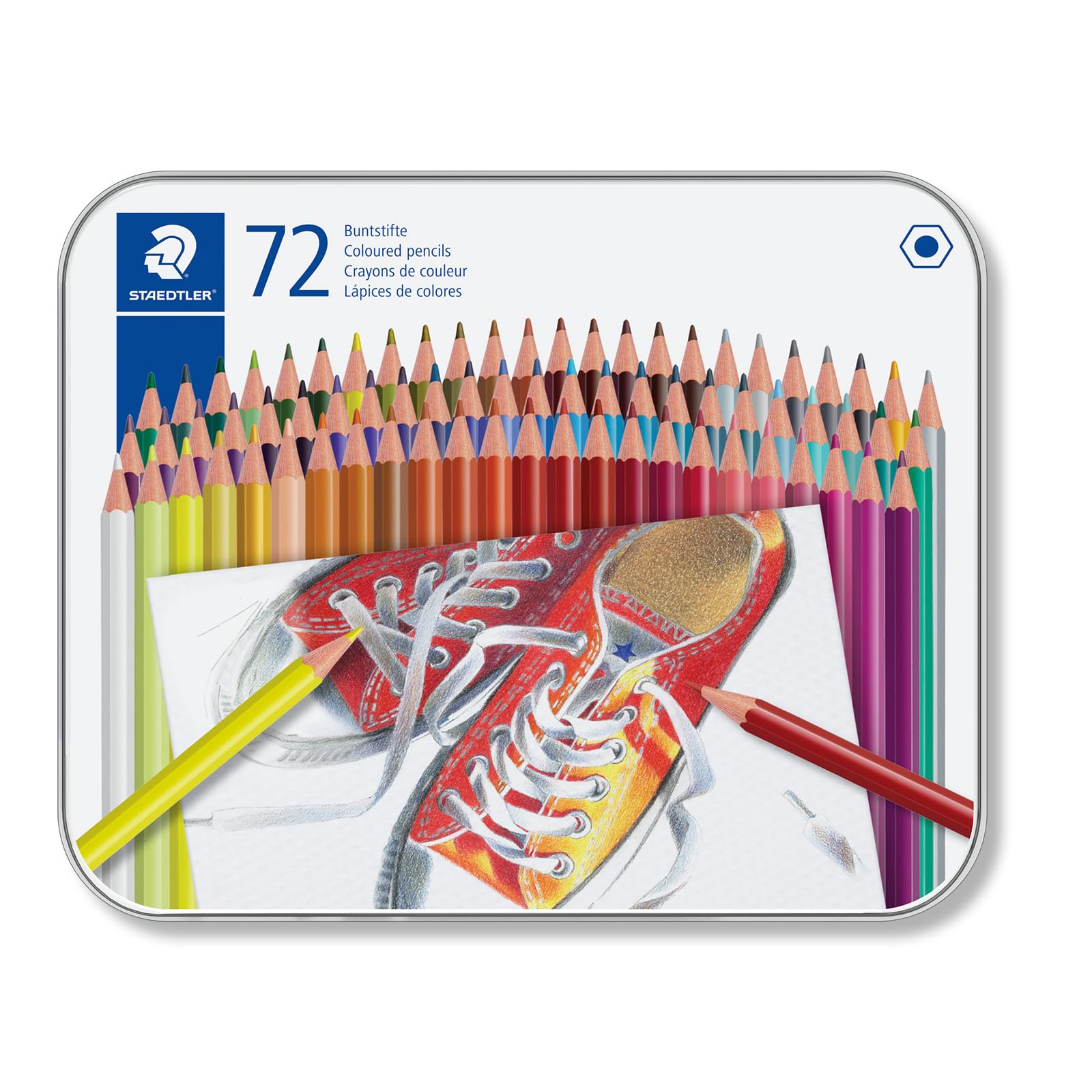Staedtler 175 M72 - Matite Colorate Esagonali 72 Pezzi