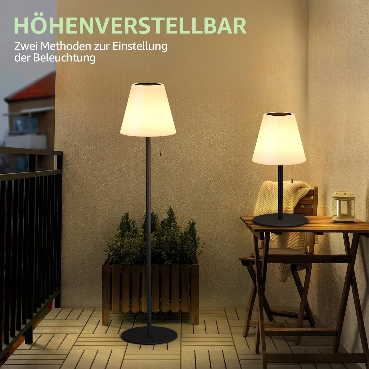 Malux Lampada da Terra Solare Wireless IP44 147cm - immagine 6