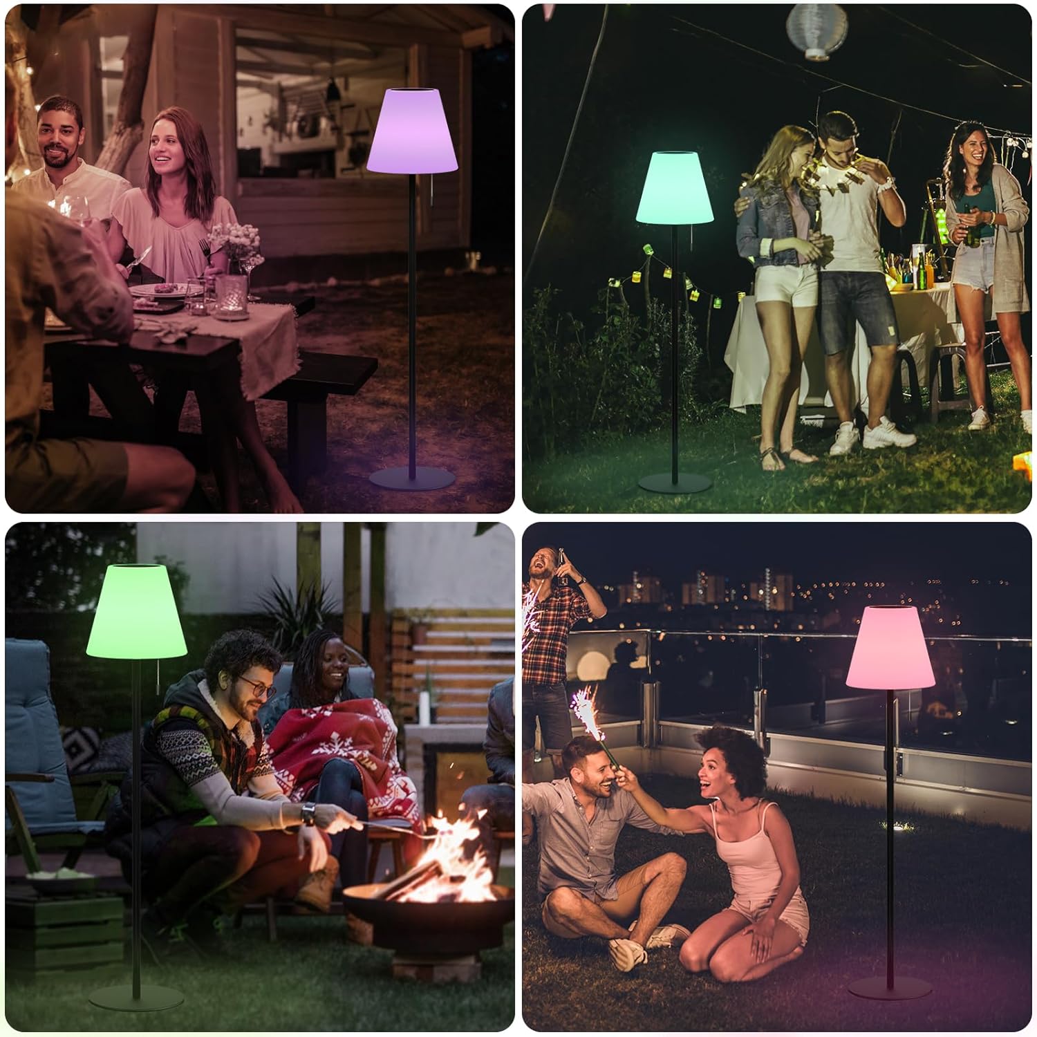 Malux Lampada da Terra Solare Wireless IP44 147cm - immagine 7