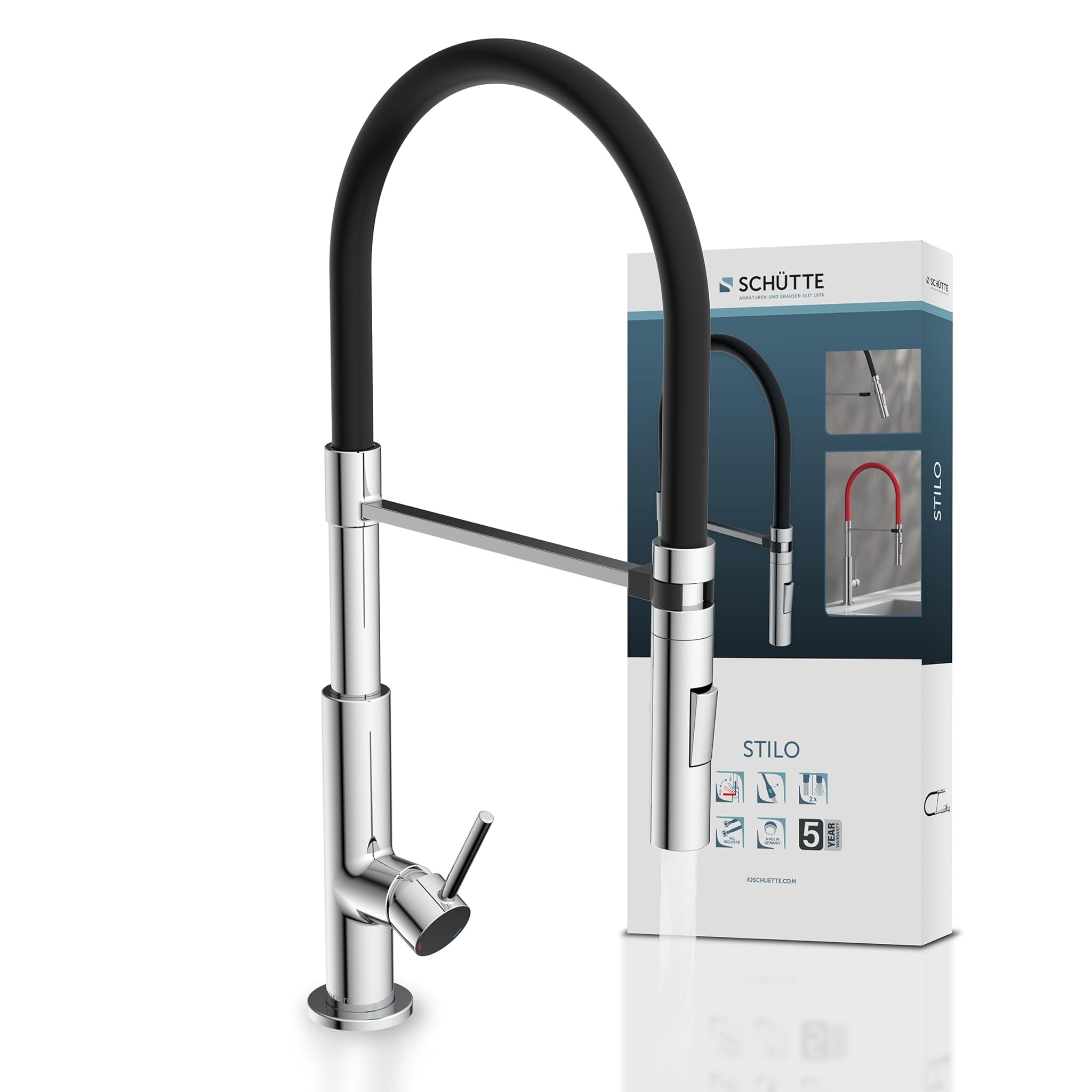 Schütte 79180 - Doccetta Estraibile Girevole 360°