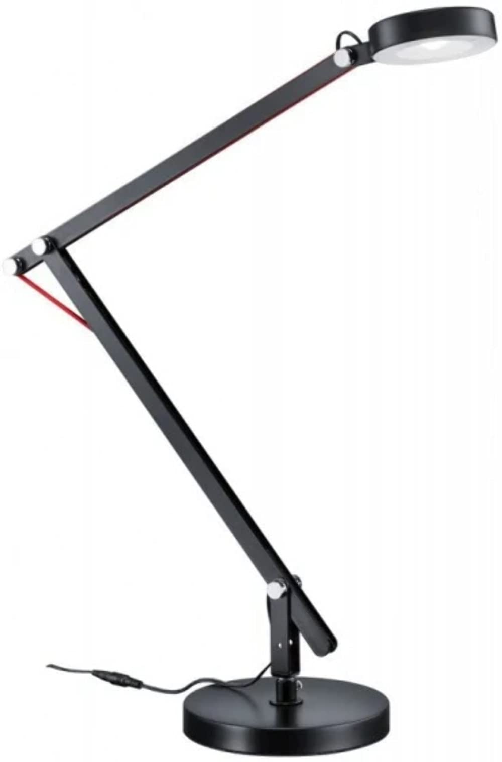 Trio 527920102 Amsterdam Lampada LED da Tavolo, Morsetto, Parete, Nero