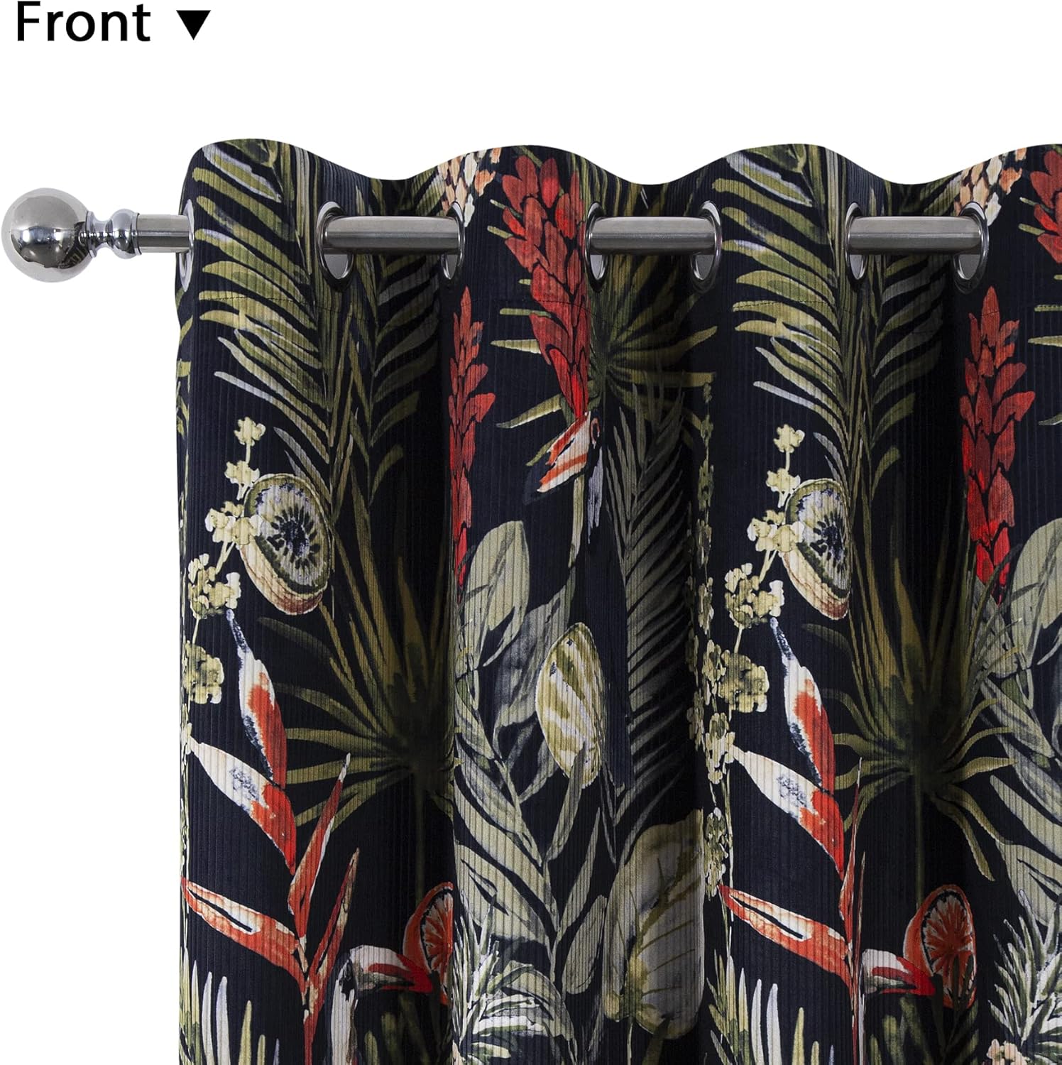 Always4u Tende Oscuranti 100% con Occhielli, Nere (2 pezzi) - immagine 5