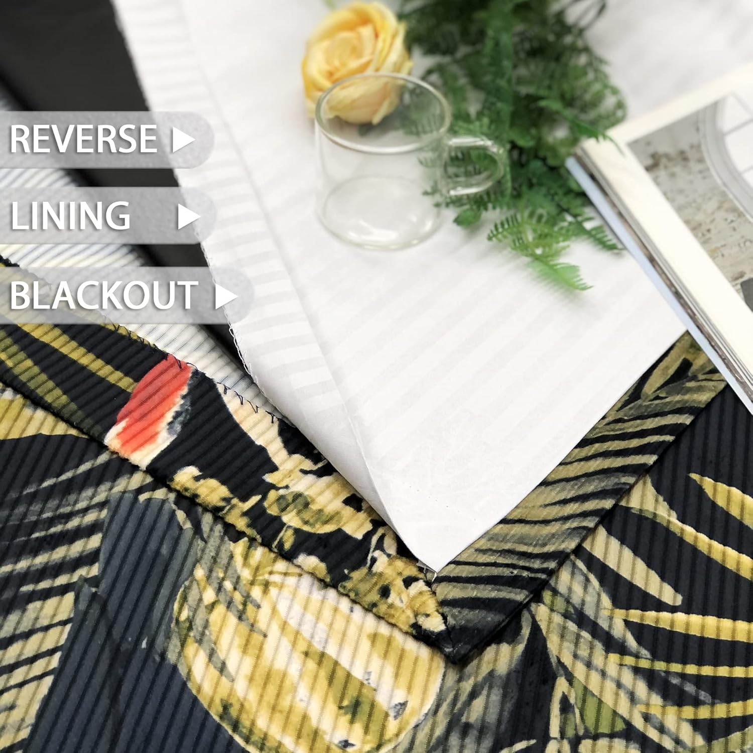 Always4u Tende Oscuranti 100% con Occhielli, Nere (2 pezzi) - immagine 7