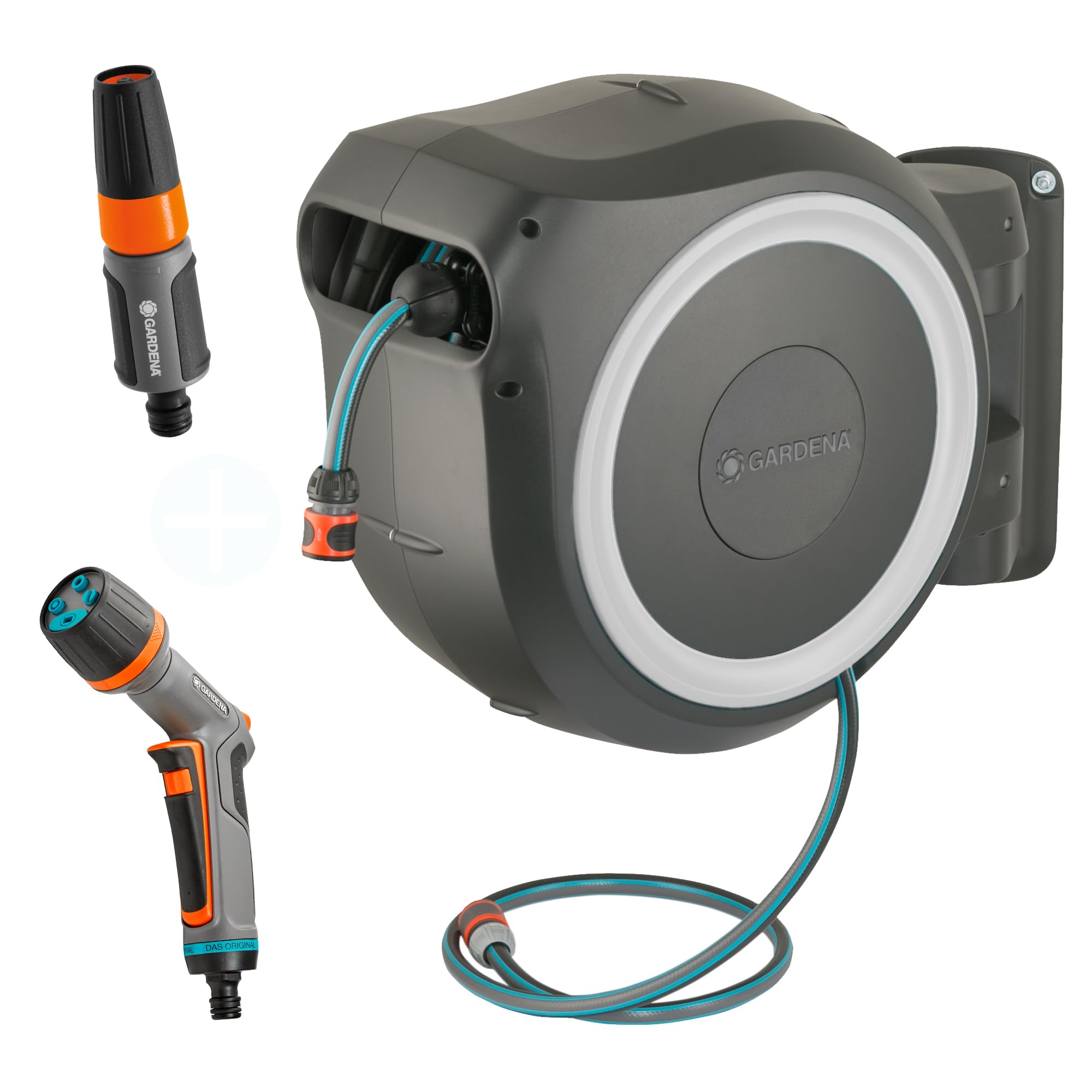 Gardena Avvolgitubo a Parete RollUp L 30m, Bianco