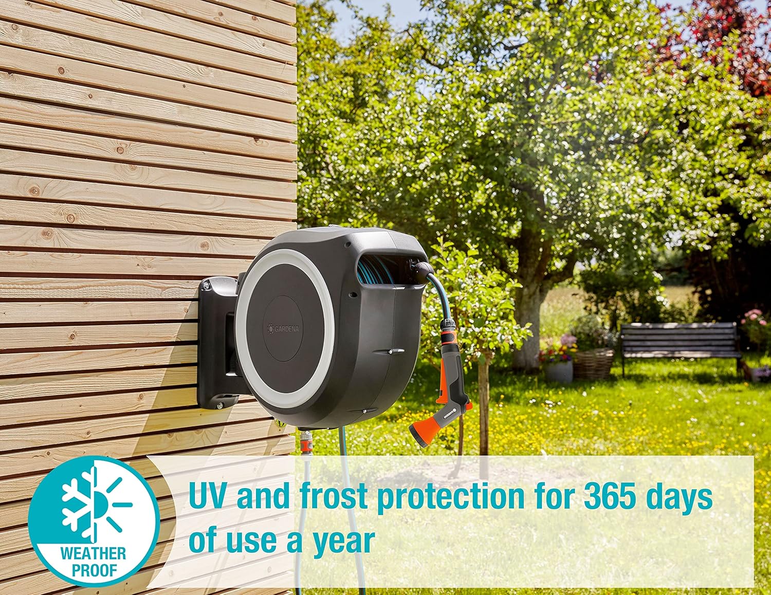 Gardena Avvolgitubo a Parete RollUp L 30m, Bianco - immagine 2