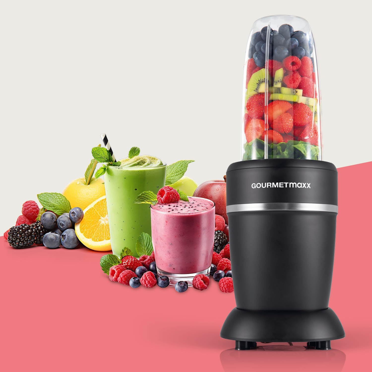 Gourmetmaxx Blender & Smoothie Maker 4 Pezzi - immagine 2