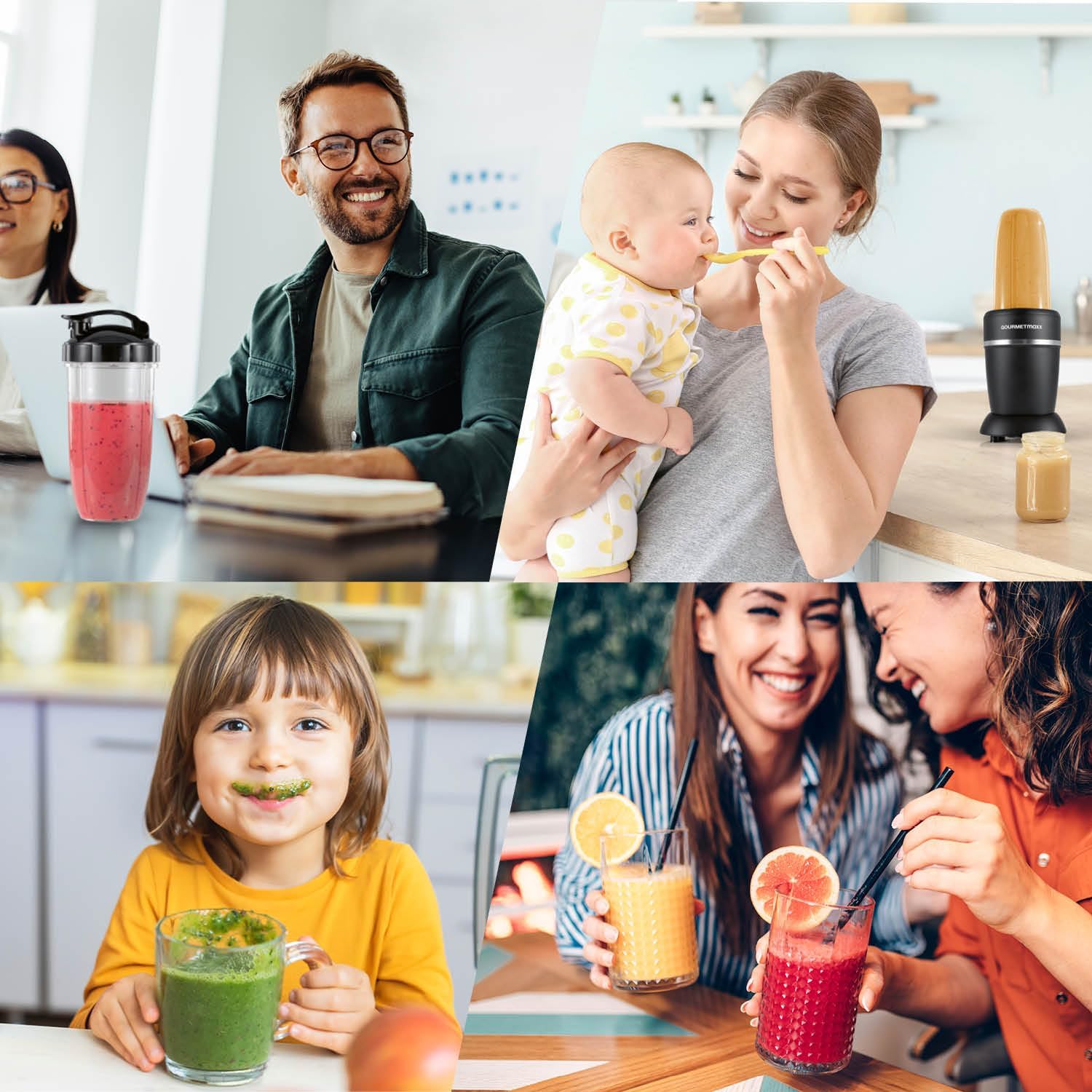 Gourmetmaxx Blender & Smoothie Maker 4 Pezzi - immagine 7