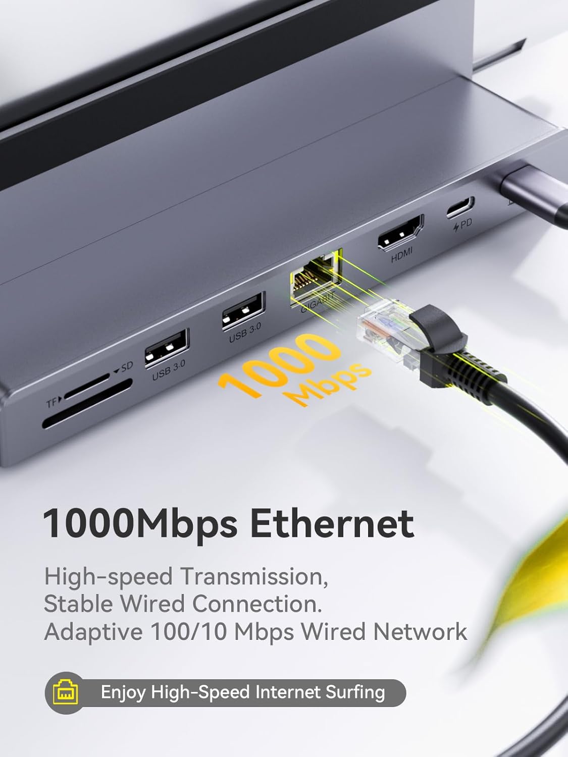 Quuge Docking Station USB-C 8 in 1 con HDMI 4K - immagine 8