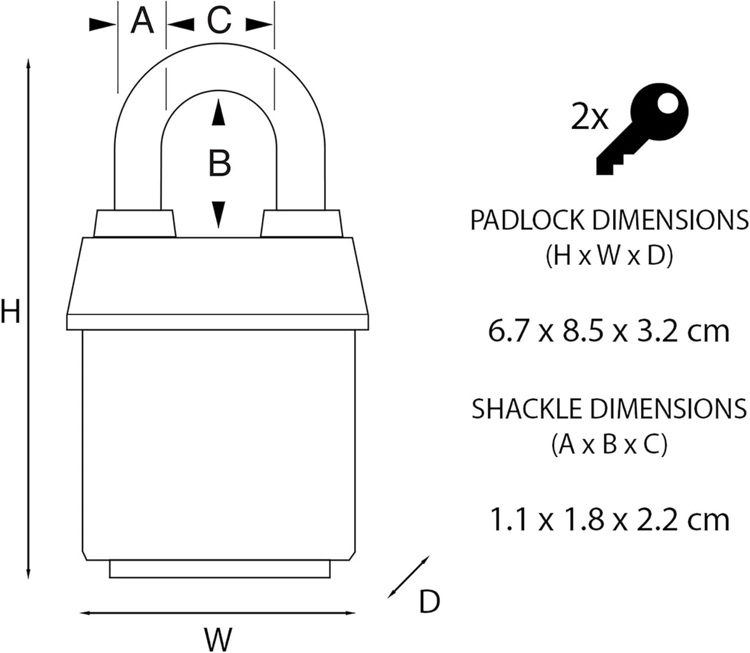 Master Lock 6327EURD Lucchetto Alta Sicurezza, Nero - immagine 3